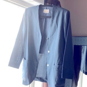 Vintage TRADITION poly rayon dusty blue blazer BNT